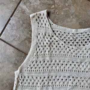 Cream Knit Tank Top